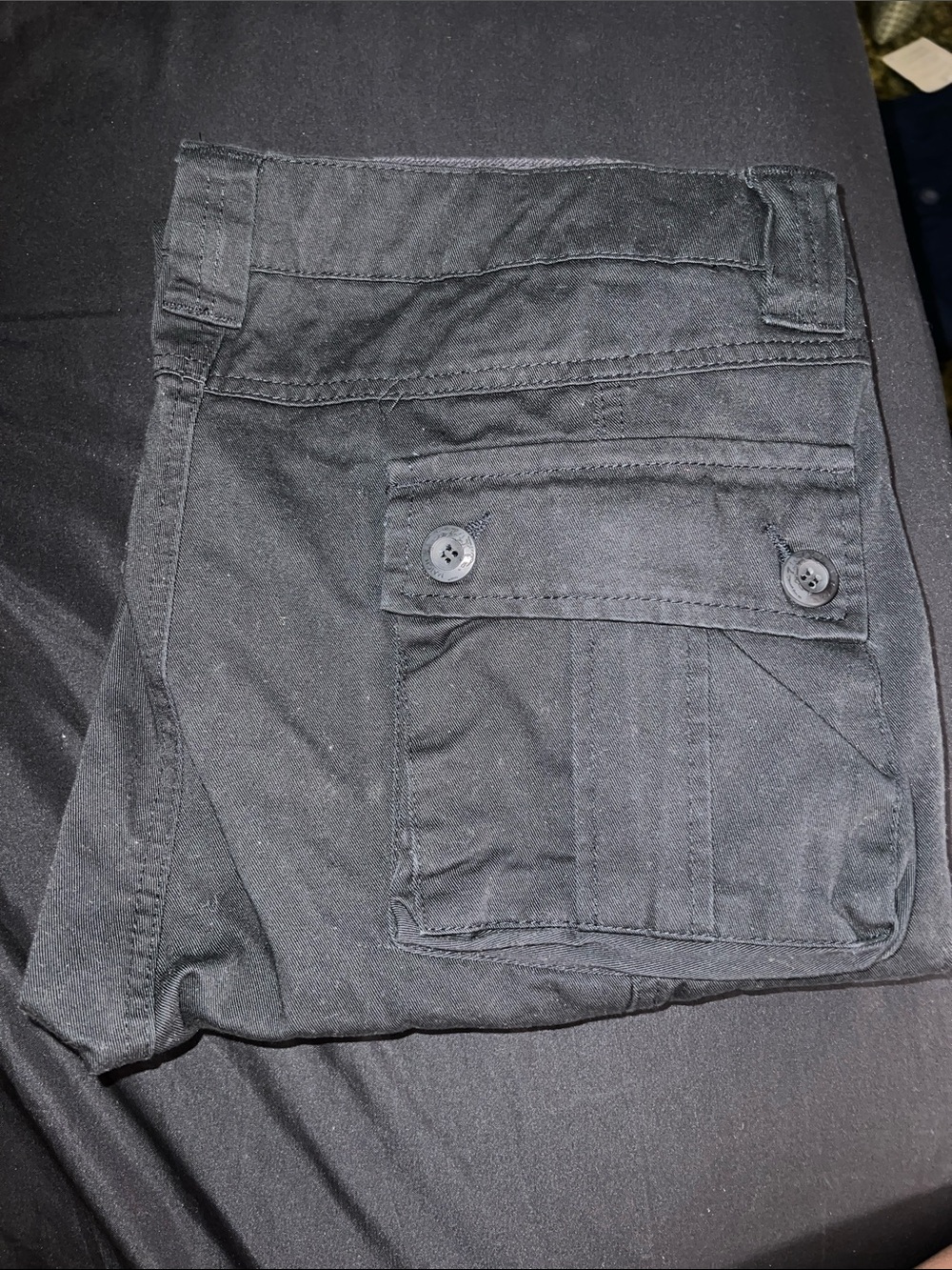 Match Black Cargo Pants with Contrast Stitching
